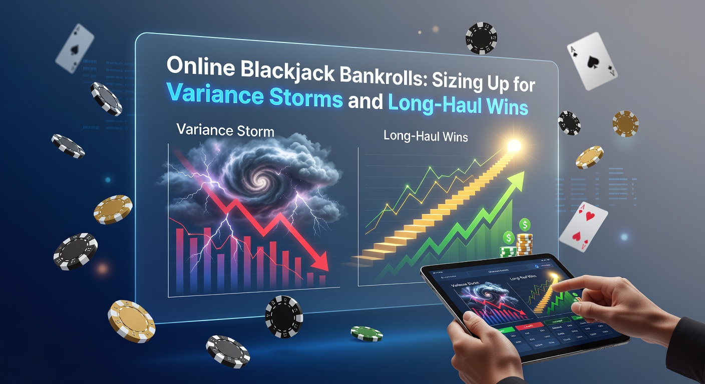 Graph showing blackjack bankroll fluctuations over thousands of hands, illustrating variance peaks and troughs
