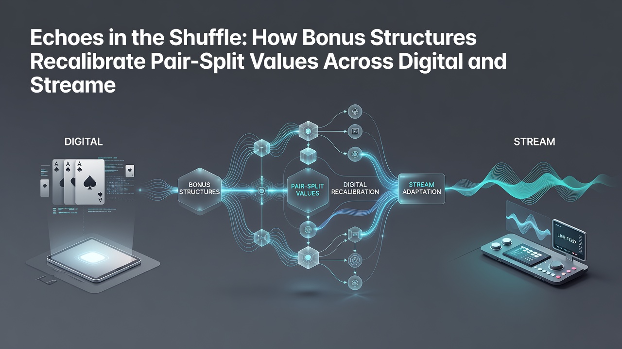 Comparison chart of pair split expected values in digital versus streamed blackjack under various bonus structures